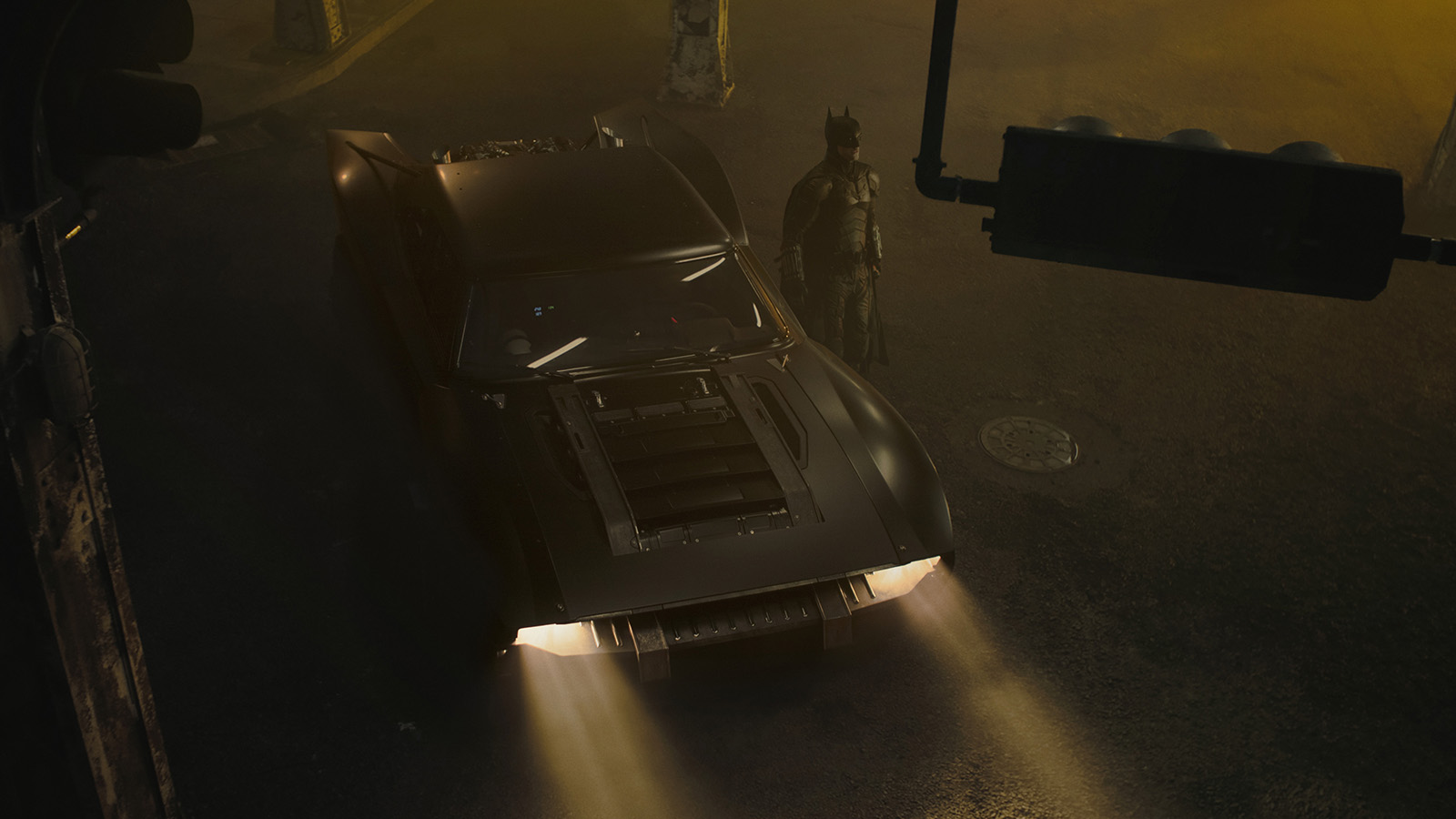 The sound team created a unique sound for the new Batmobile. Image © Warner Bros.