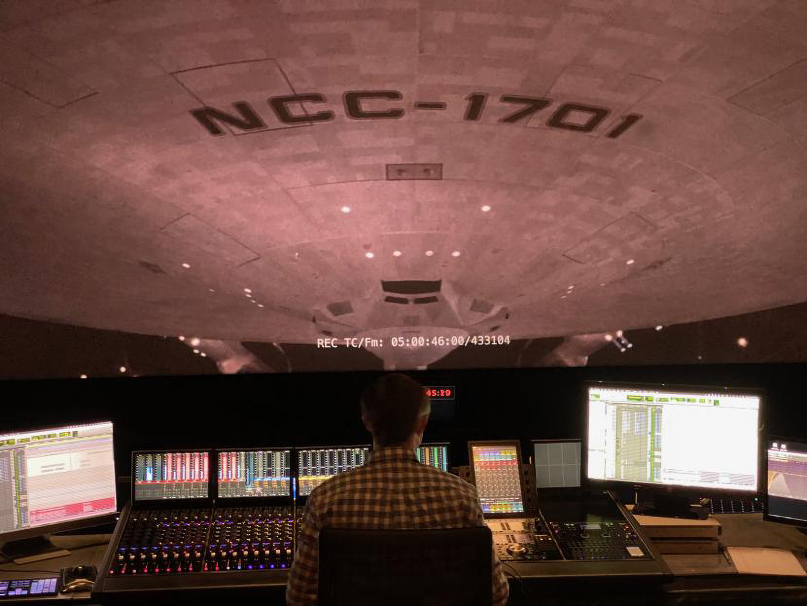 Mike Matessino at work on the Dolby Atmos audio remaster for Star Trek: TMP.