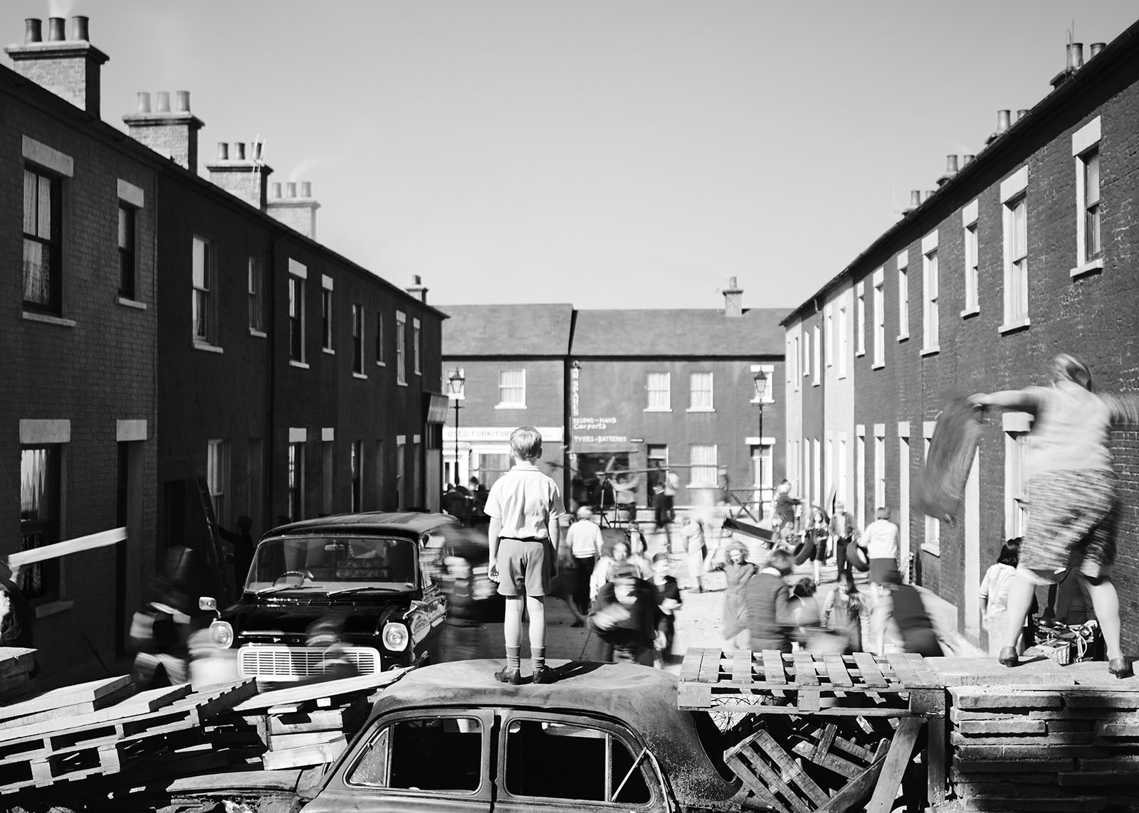 Barricades on the streets of Northern Ireland in Belfast. Image © Focus Features