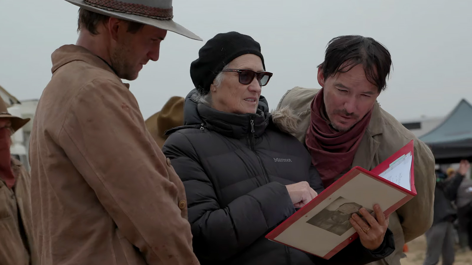 Director Jane Campion refers to her notes on location for The Power of the Dog. Image © Netflix