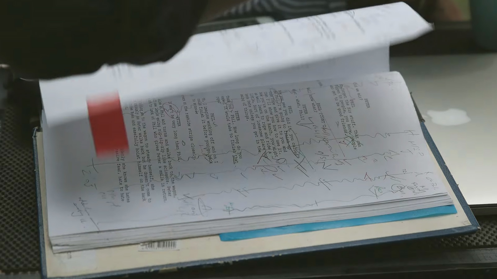 Jane Campion’s script notes on location for The Power of the Dog. Image © Netflix