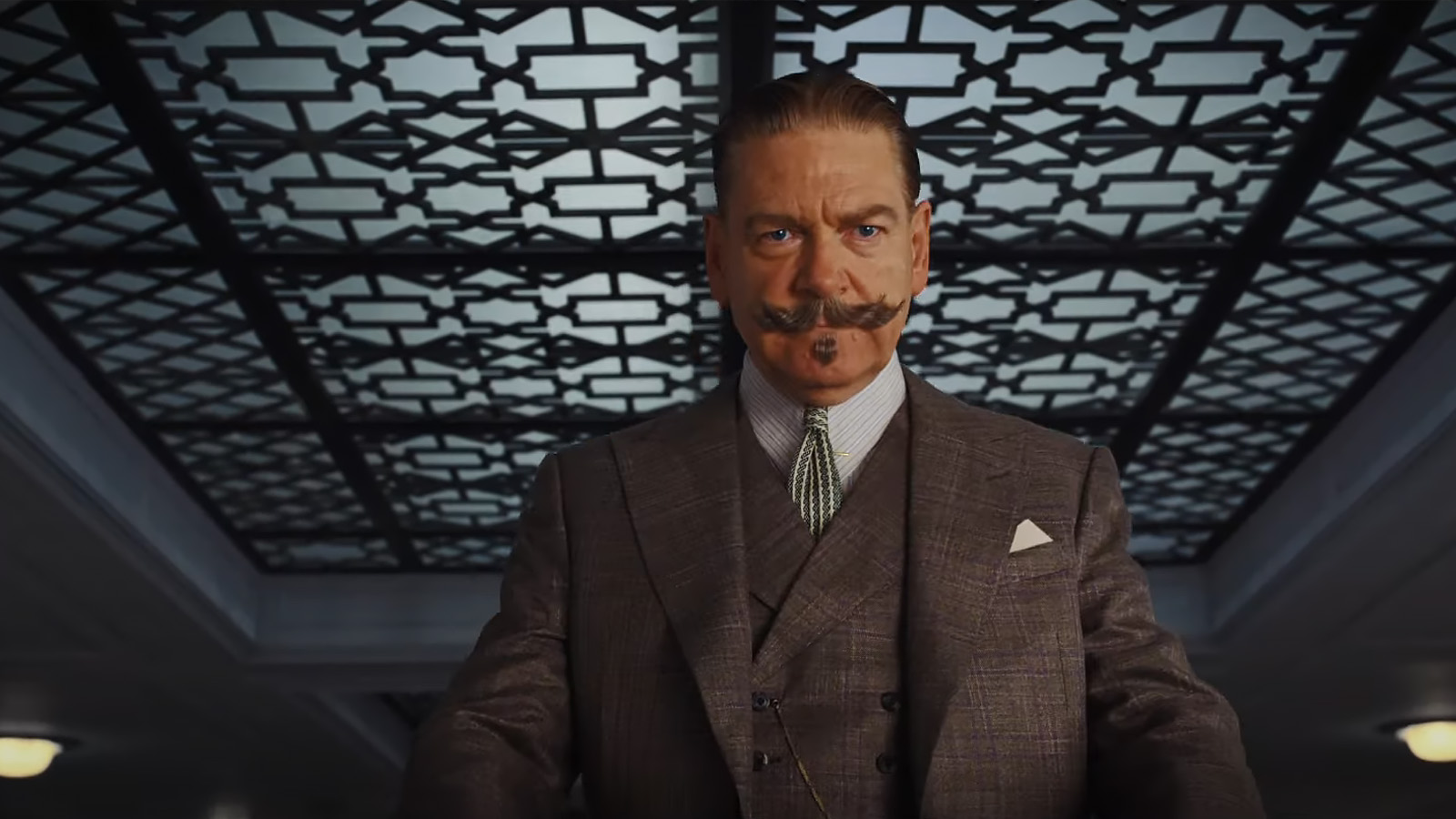 Kenneth Branagh returns as Poirot in Death on the Nile. Image © 20th Century Studios