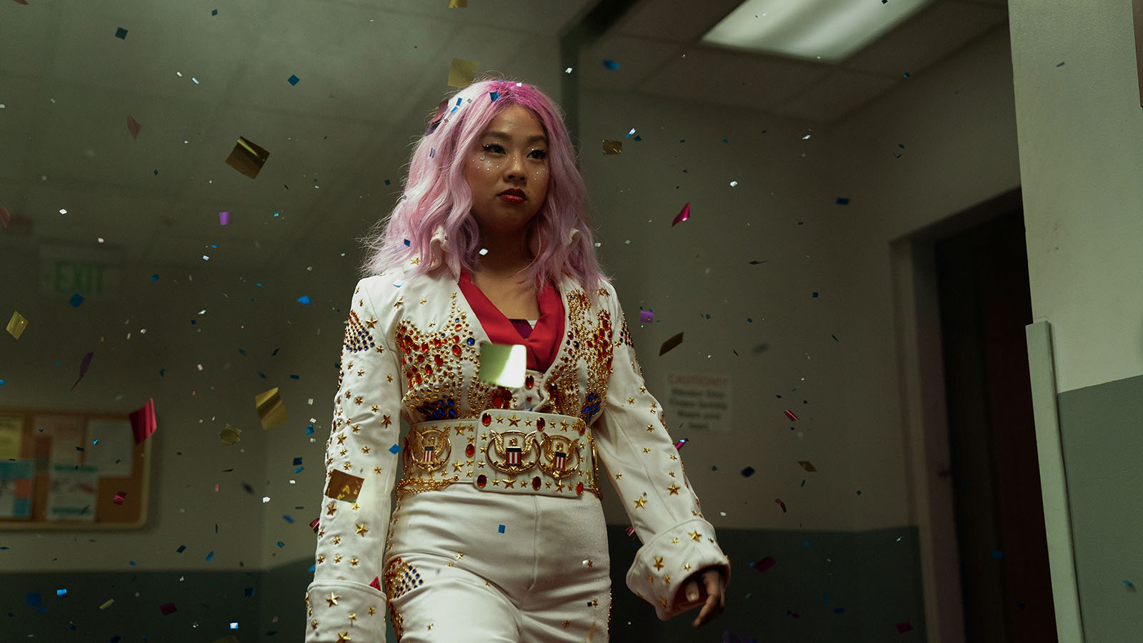 The award for Best Dressed Antagonist goes to Joy (Stephanie Hsu). Image © A24