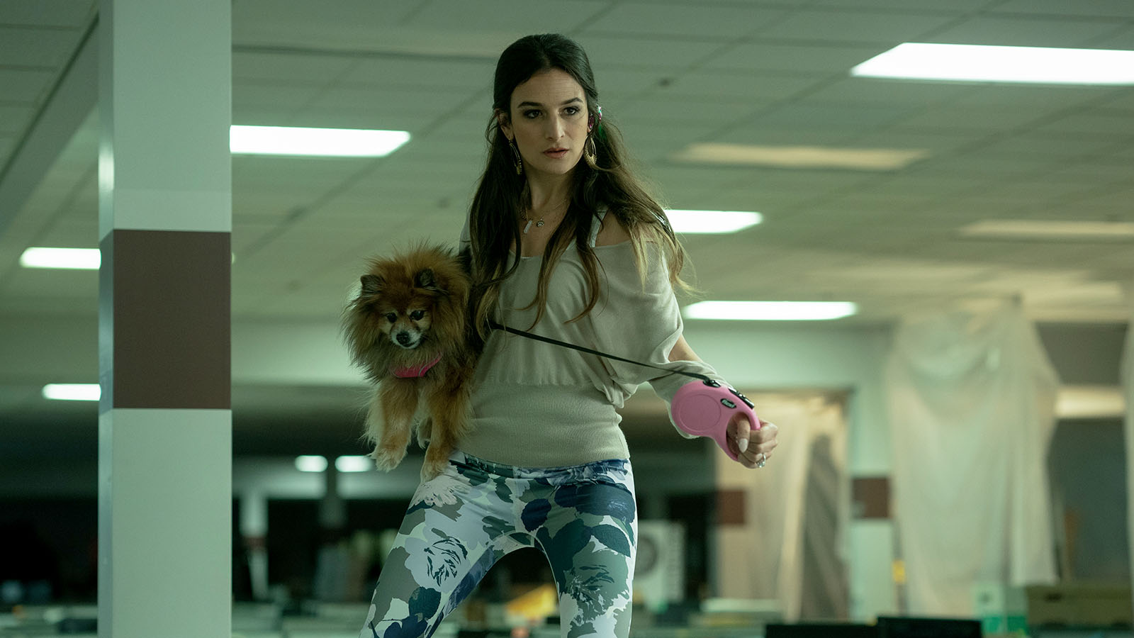 Jenny Slate (in the credits as Big Nose) brandishes her weapon of choice. Image © A24