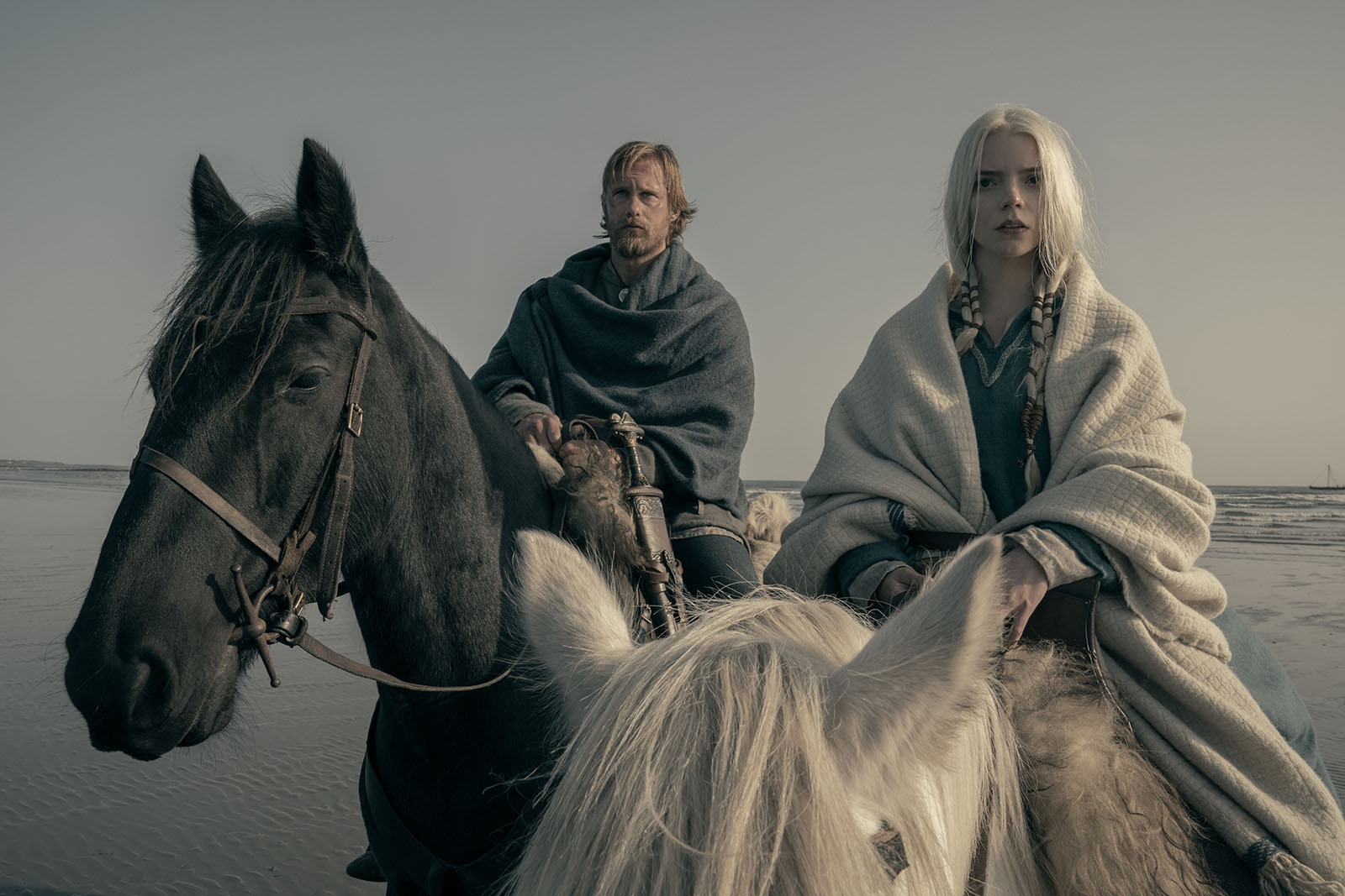 Alexandar Skarsgård as Amleth and Anya Taylor-Joy as Olga in The Northman. Image © Focus Features
