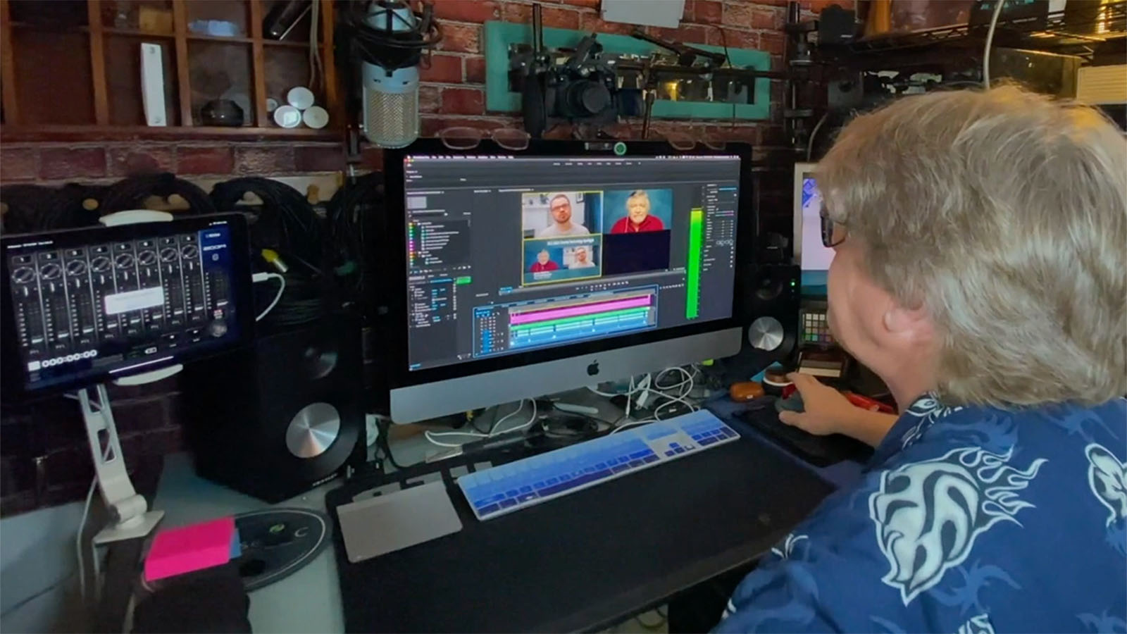 DSC editor Christopher Knell works on DSC video content in his home studio.