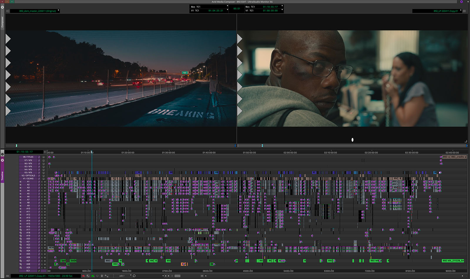 The final locked edit for Breaking. 