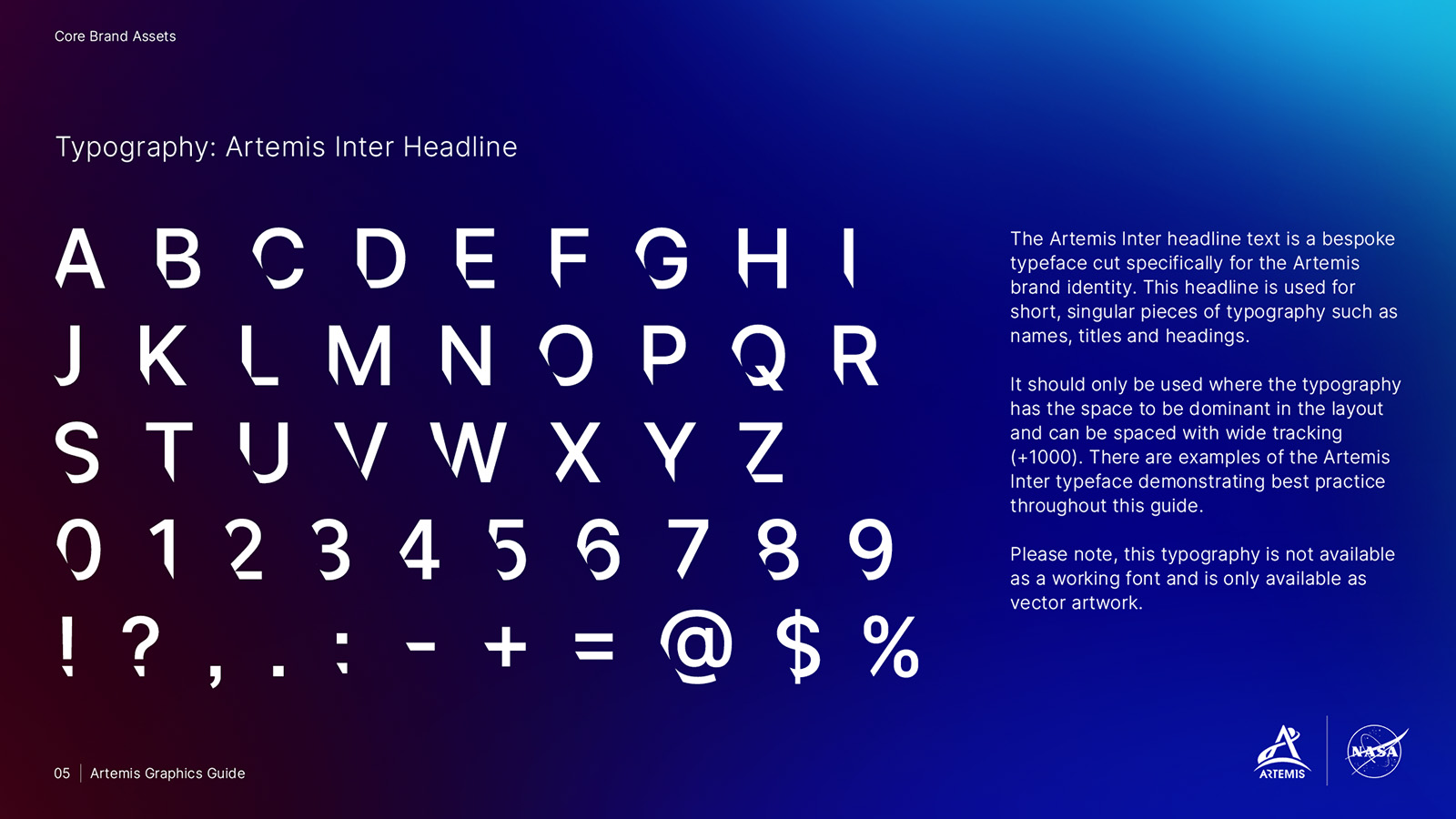 Artemis Int custom font