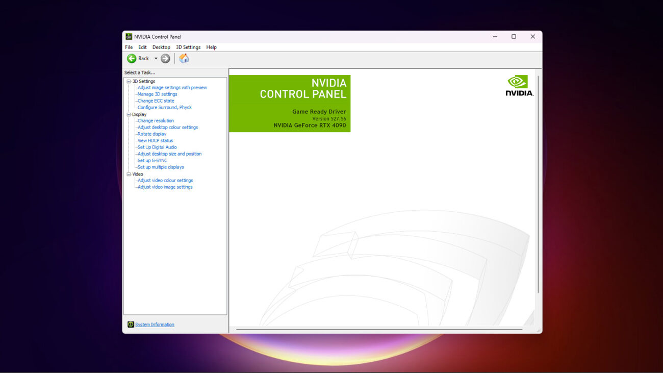 Panel de discount control nvidia download