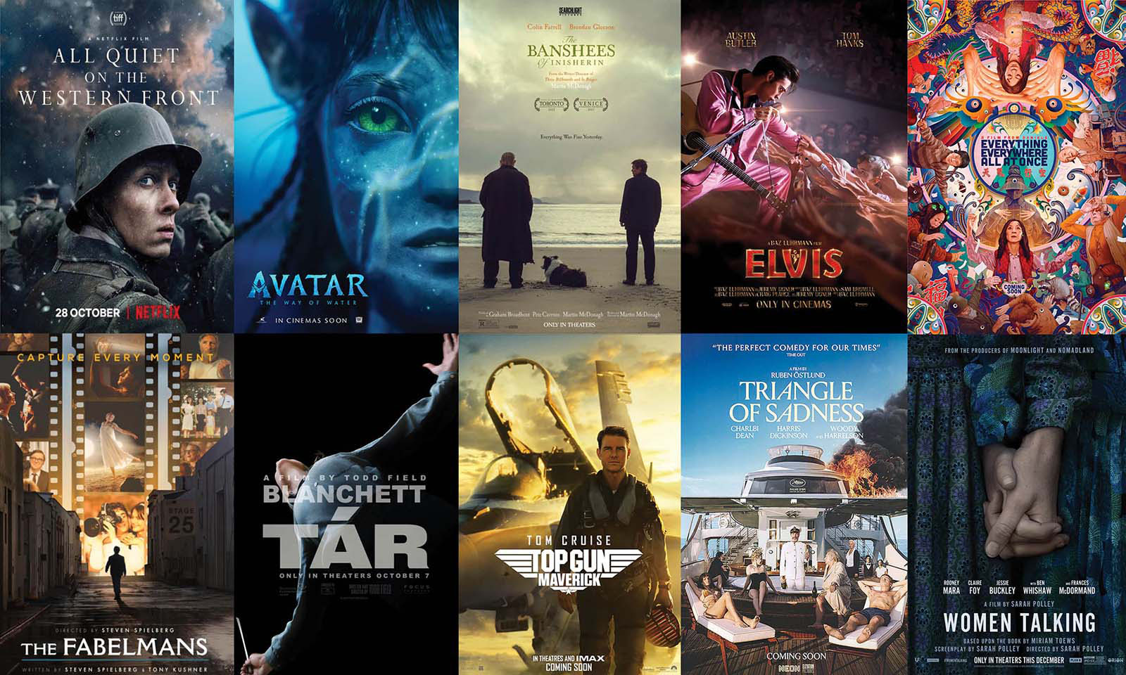 The 2023 Oscars Best Picture lineup covers a wide gamut of genres.