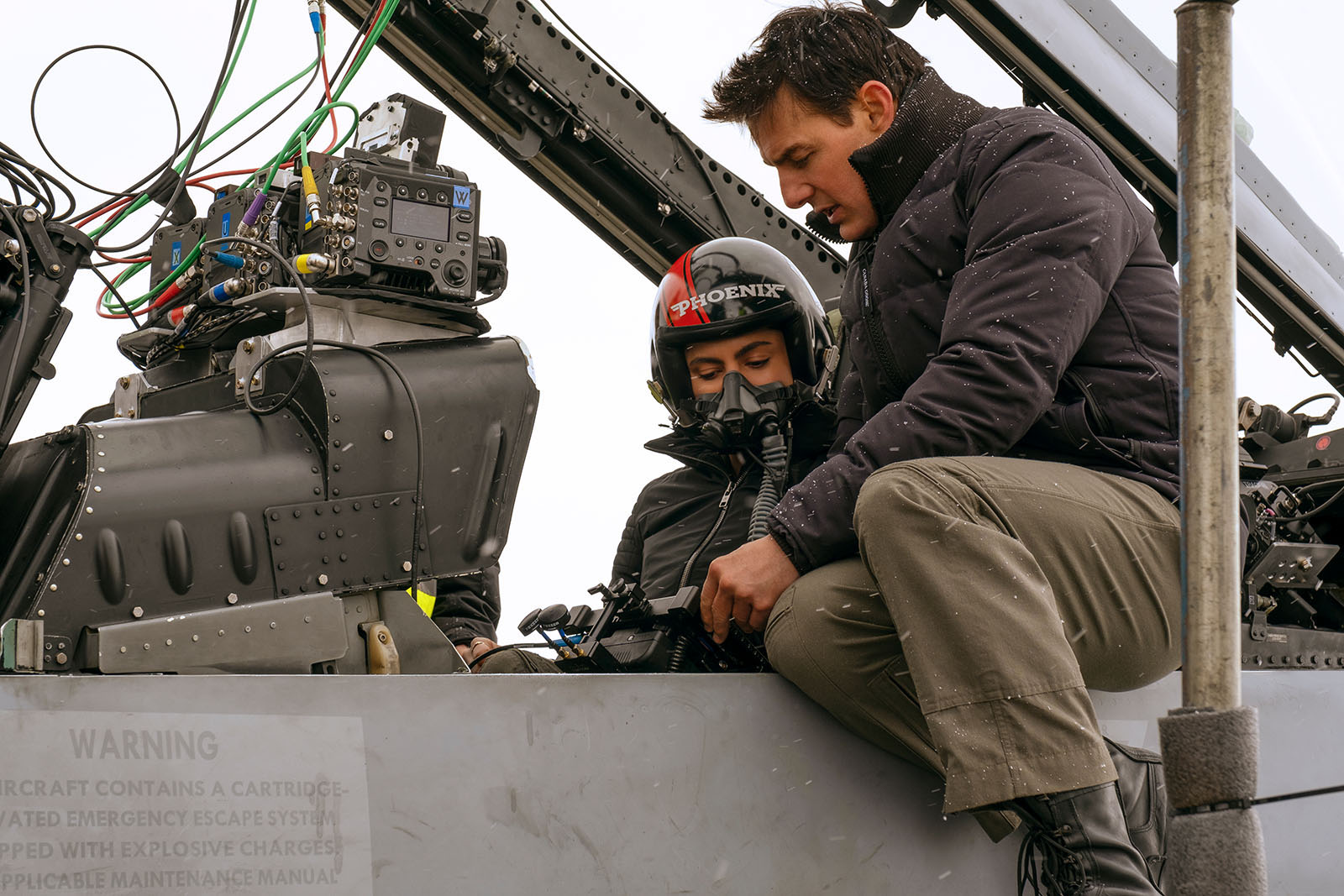 Tom Cruise on set of Top Gun: Maverick. Image © Paramount Pictures