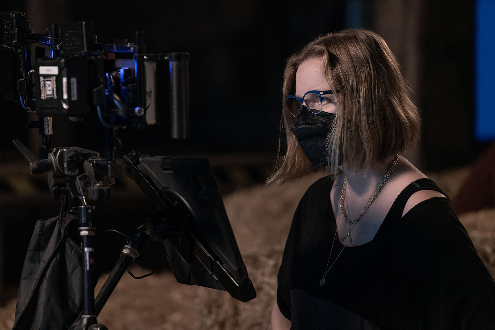 Director Sarah Polley on the set of Women Talking. Images © United Artists