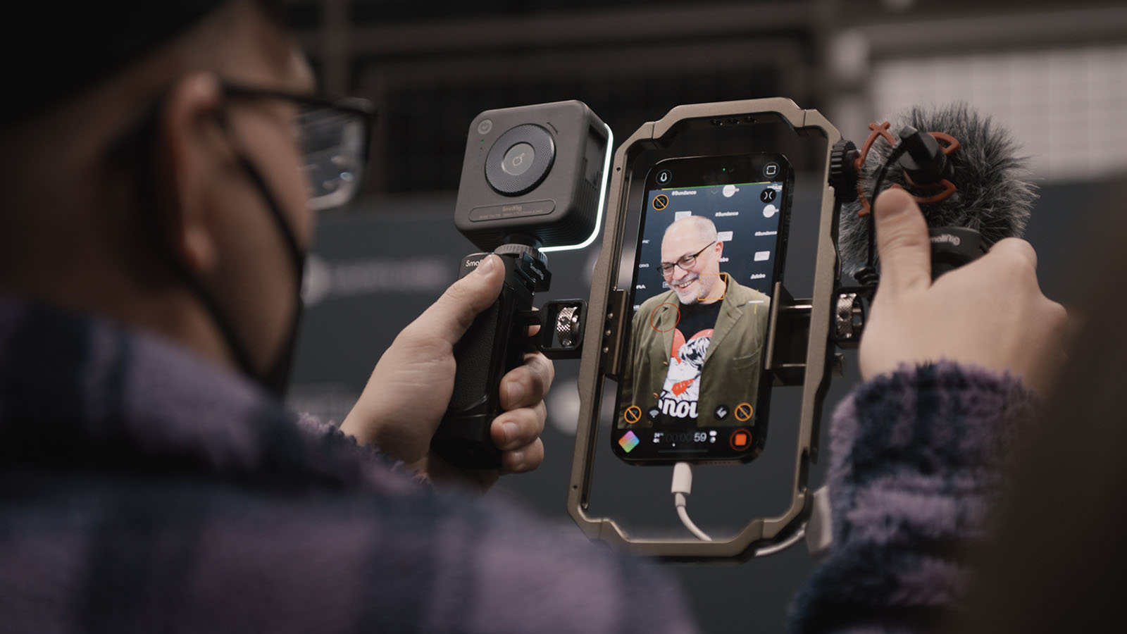 Capturing vertical video for social with a lightweight mobile rig and FiLMiC Pro.