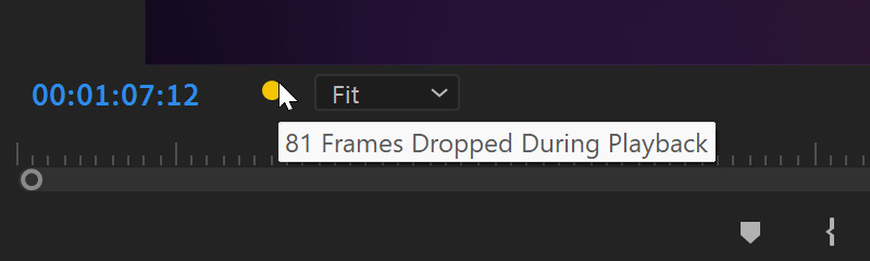 The Dropped Frames indicator tells you how many frames you’re dropping when you hover over it.