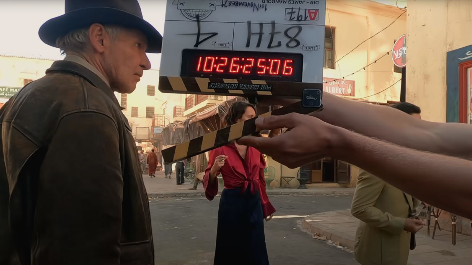 Slating a scene in Indiana Jones and the Dial of Destiny