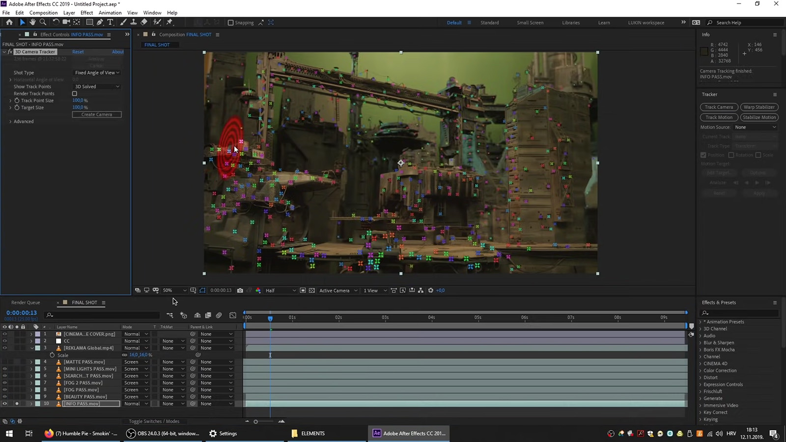 Camera tracking / match moving in After Effects for Slice of Life