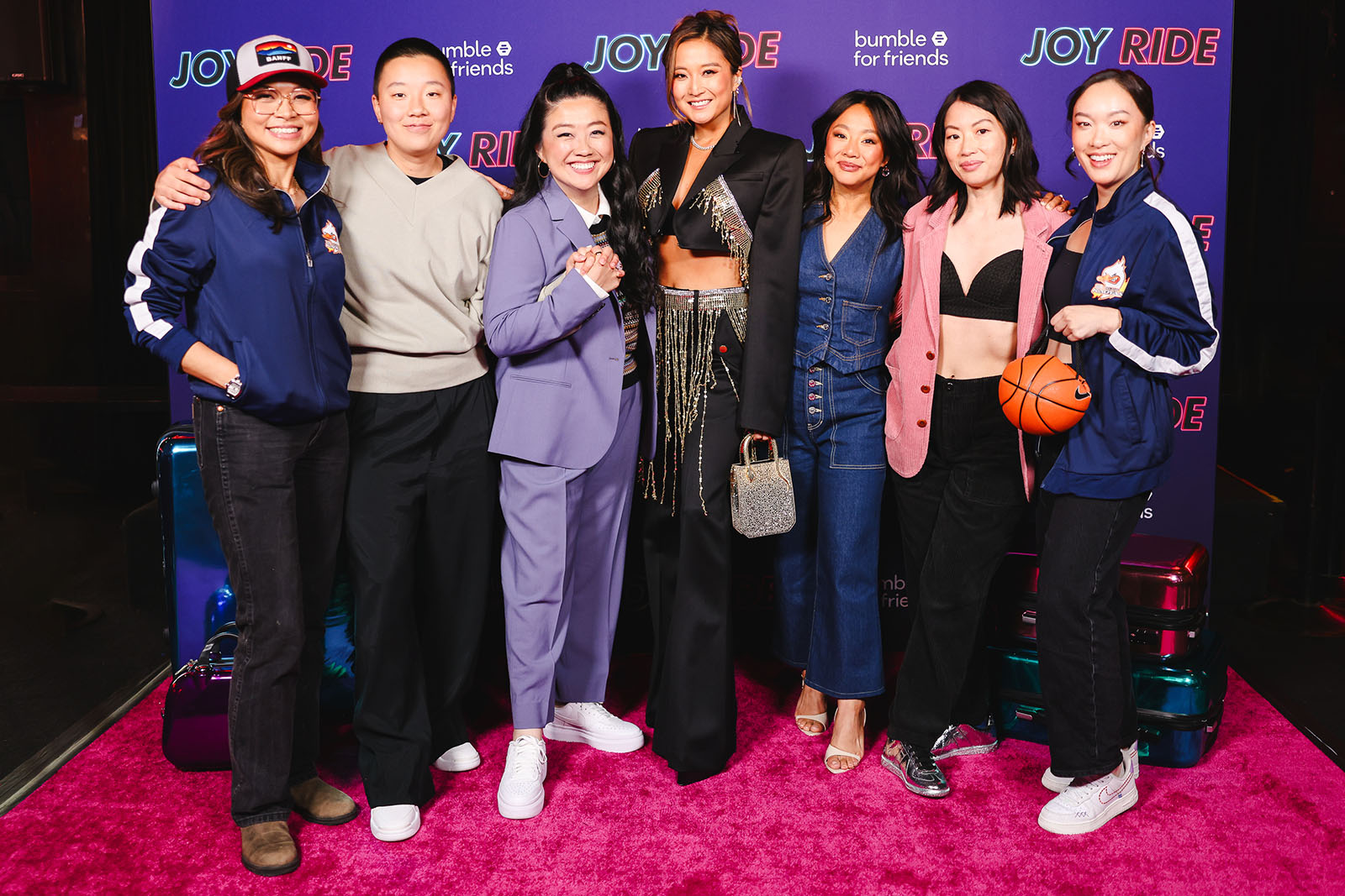 Director Adele Lim and the cast of Joy Ride at the premiere