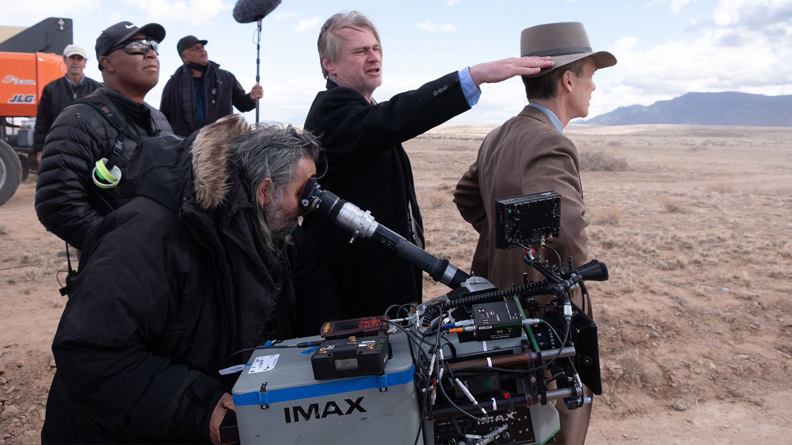 Nolan directs Hoyte van Hoytema, cinematographer for Oppenheimer.