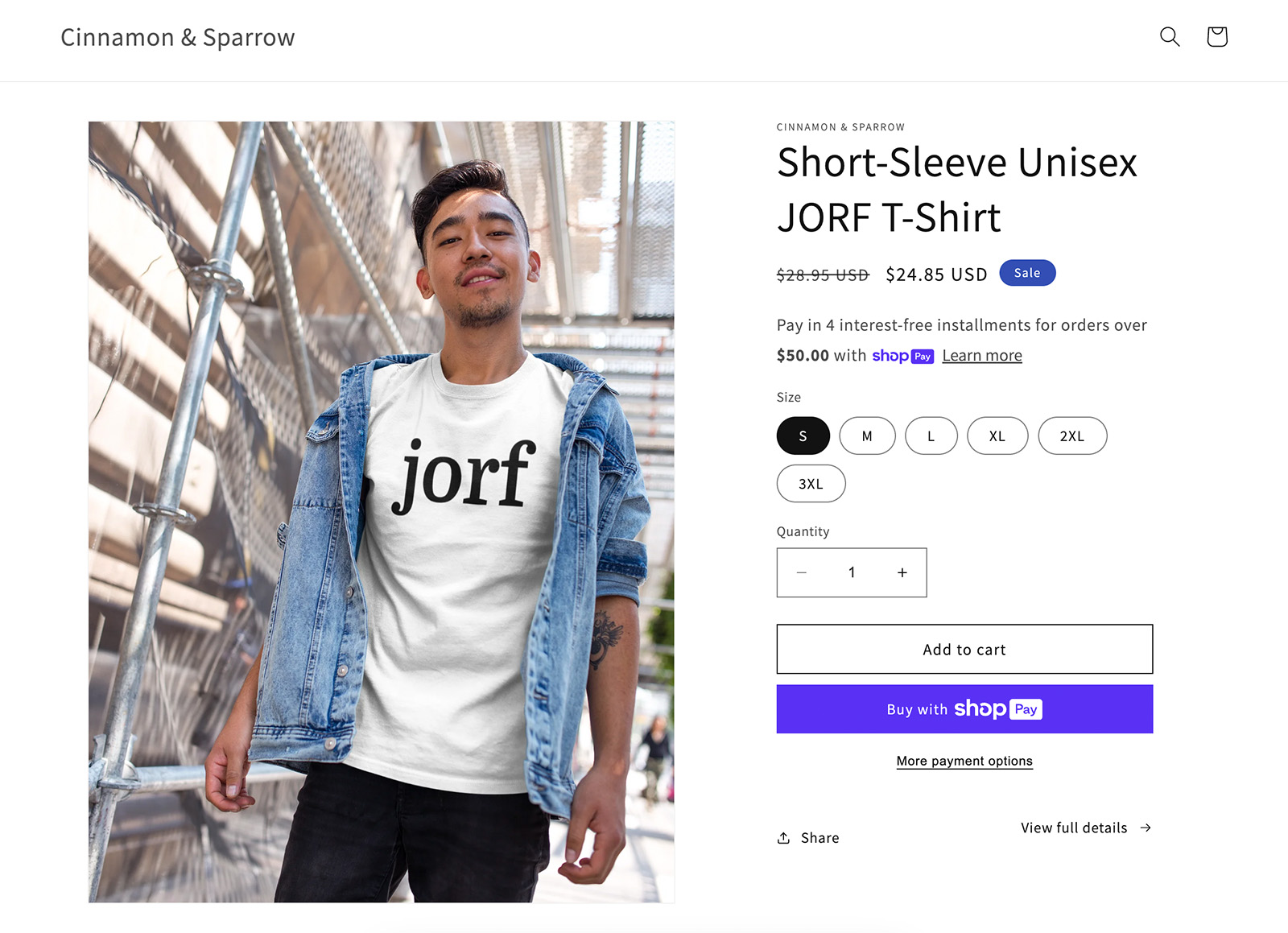 The "official" Cinnamon & Sparrow store where you can buy your very own JORF t-shirt.