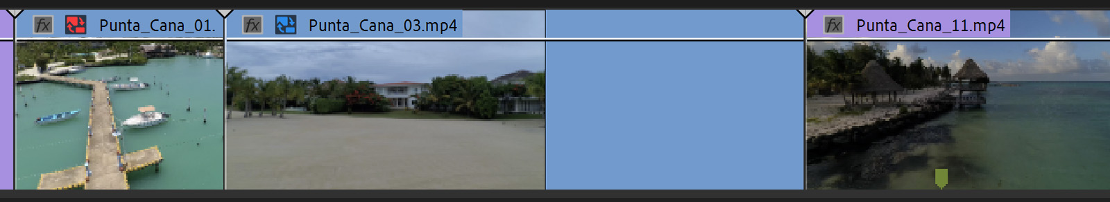 Proxy badges in timeline