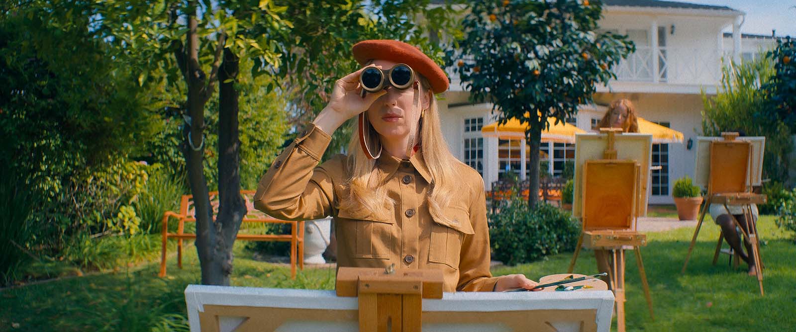 Anna Konkle takes center stage in the Wes Anderson-themed episode of The Afterparty. Image © Apple TV+