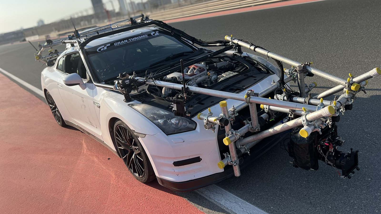 Nissan GTR with camera cage