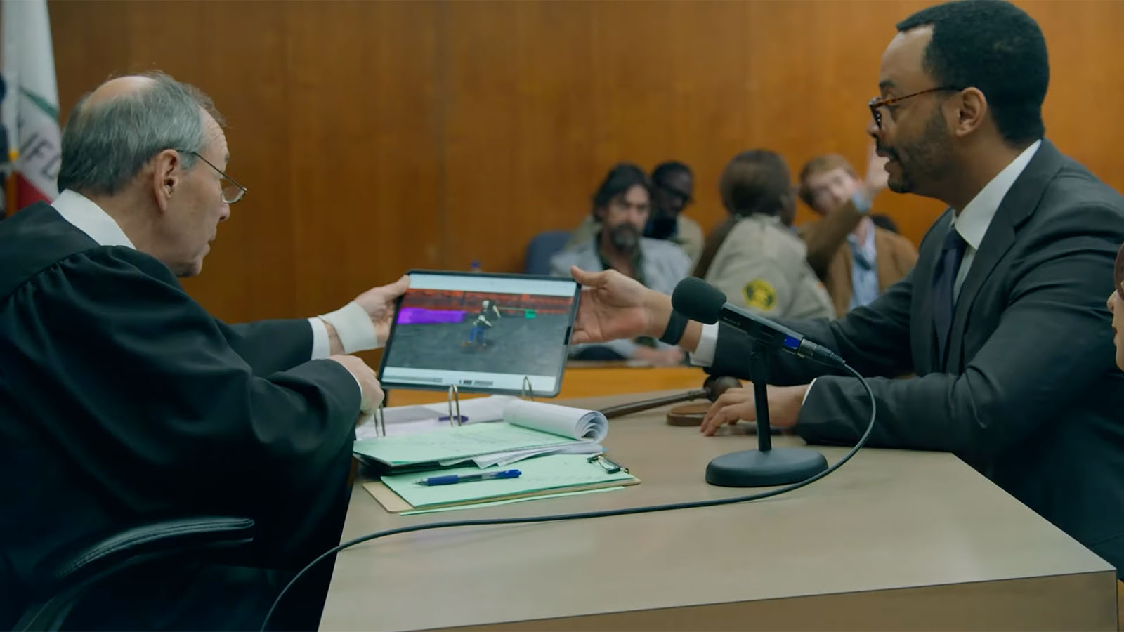 Some of the comedic beats in Jury Duty are more deliberate than others. Image © Amazon Prime Video