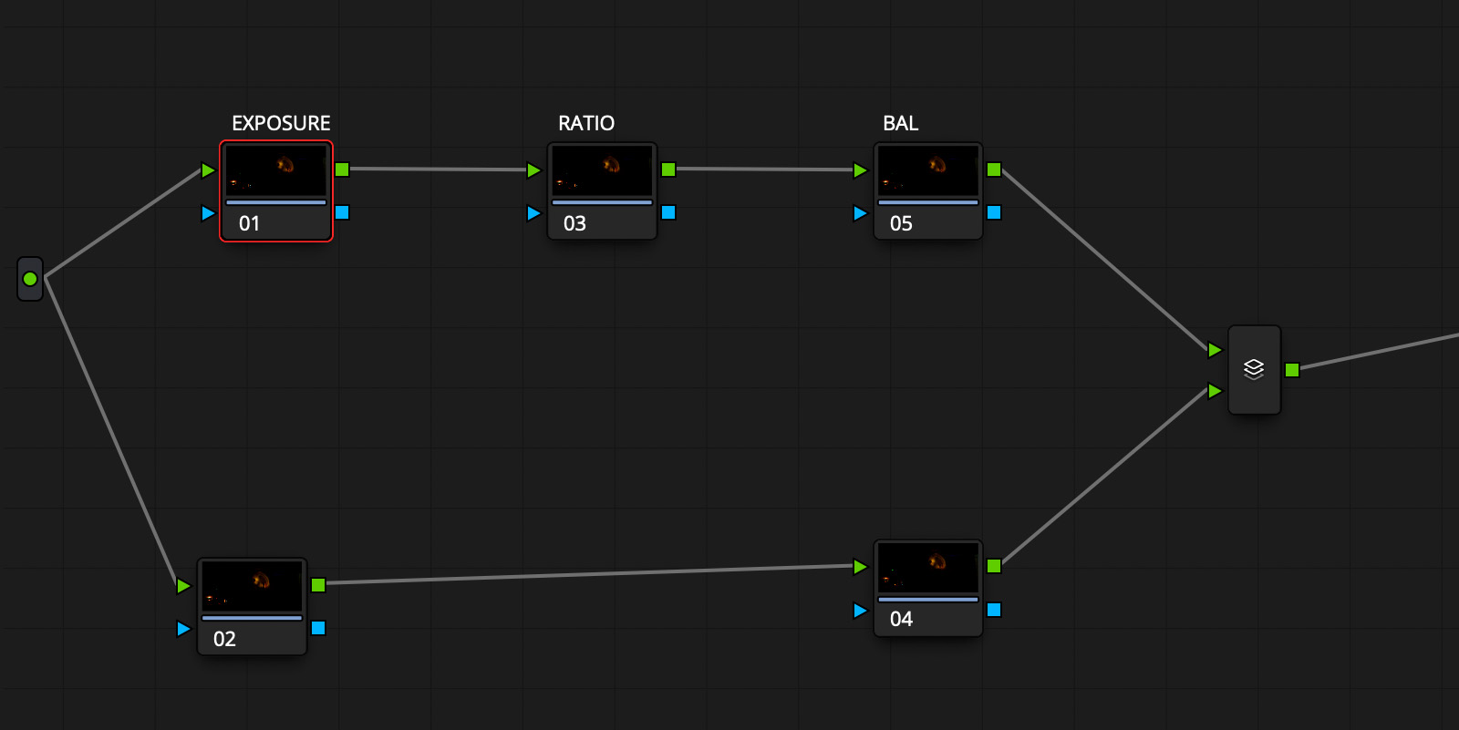 DaVinci Resolve node graph template