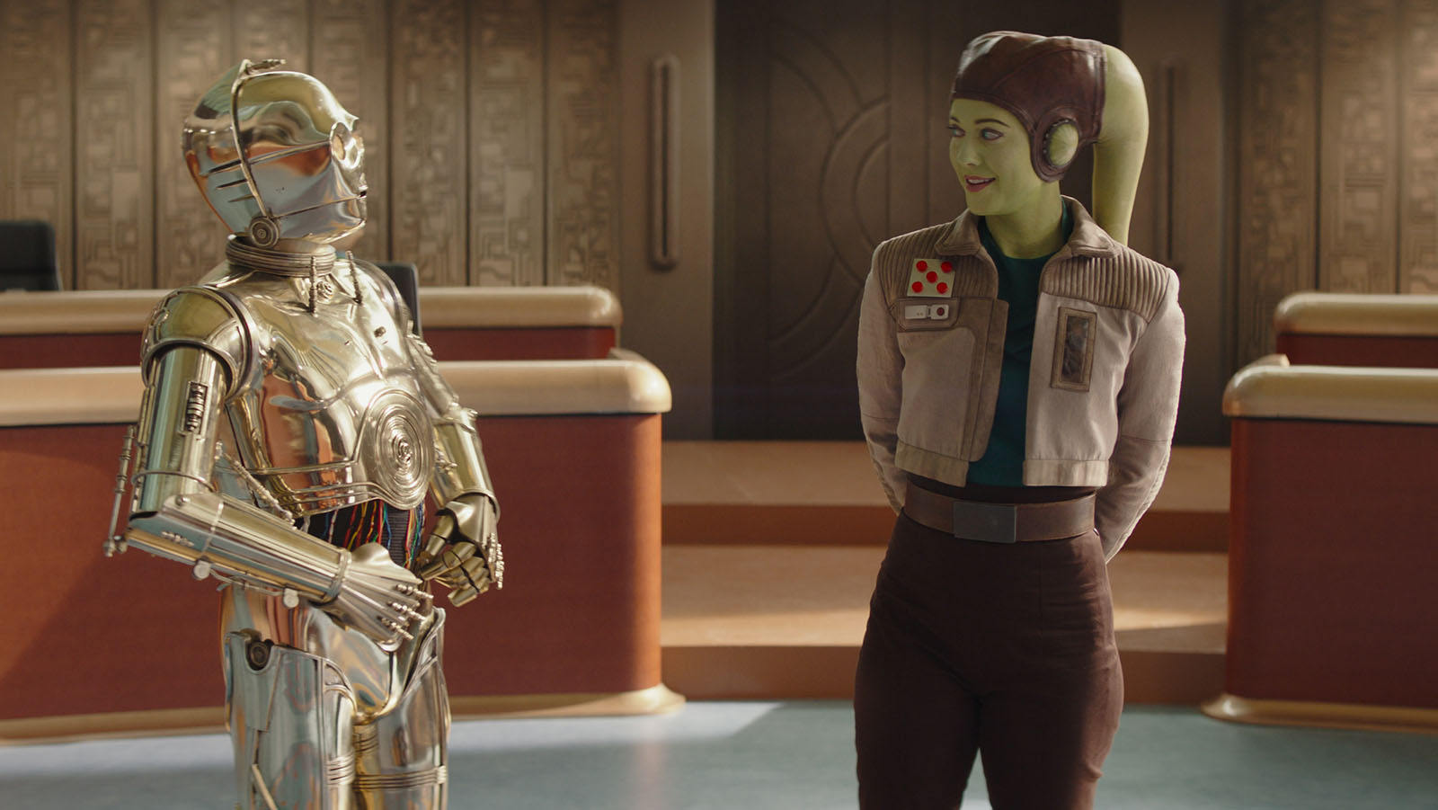 Some familiar faces, like C-3PO, return for cameos in Ahsoka.
