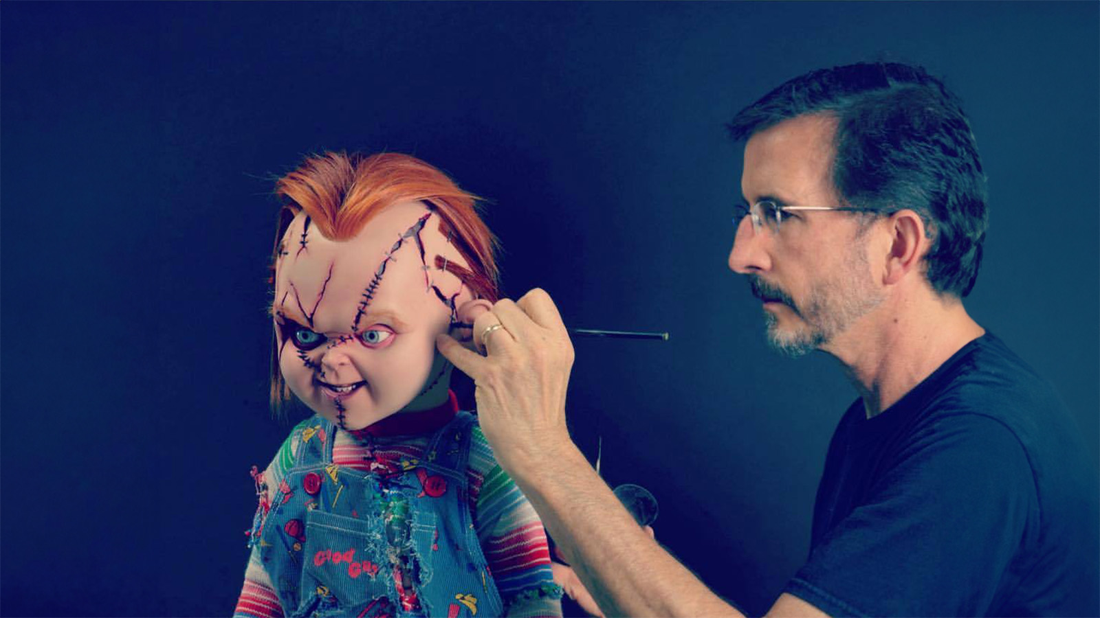 Tony Gardner and Chucky