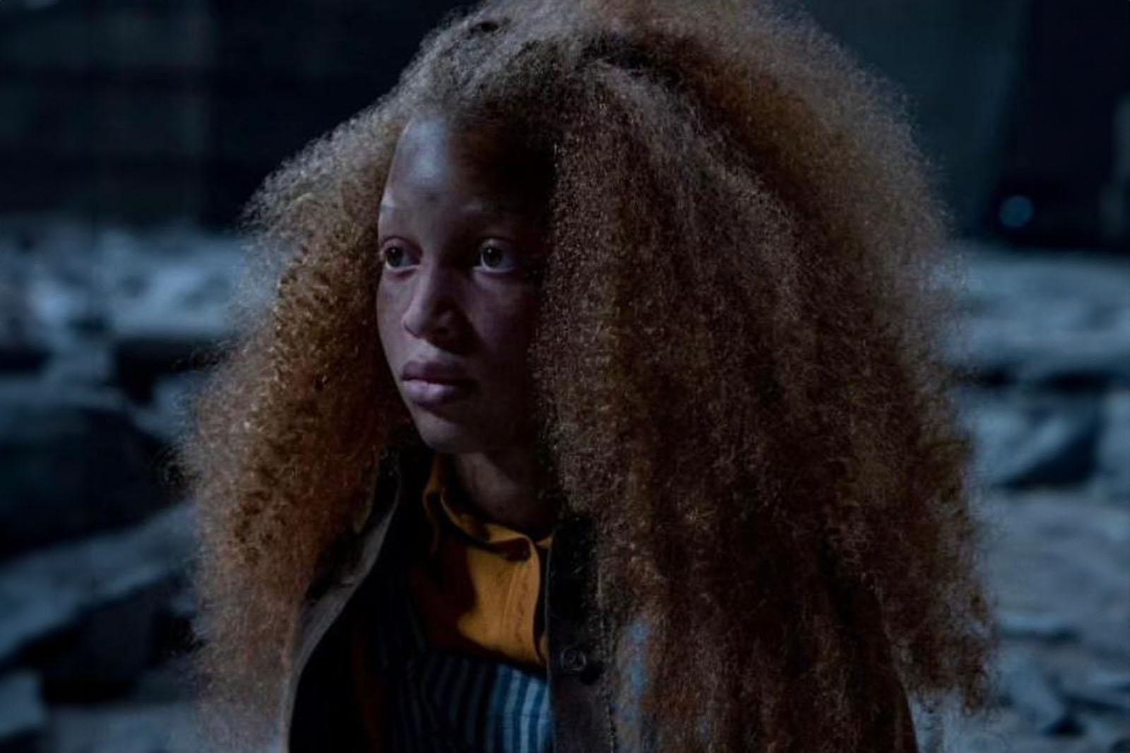 Luna Steeples plays Dill, the young female Tribute from District 11. Image © Lionsgate
