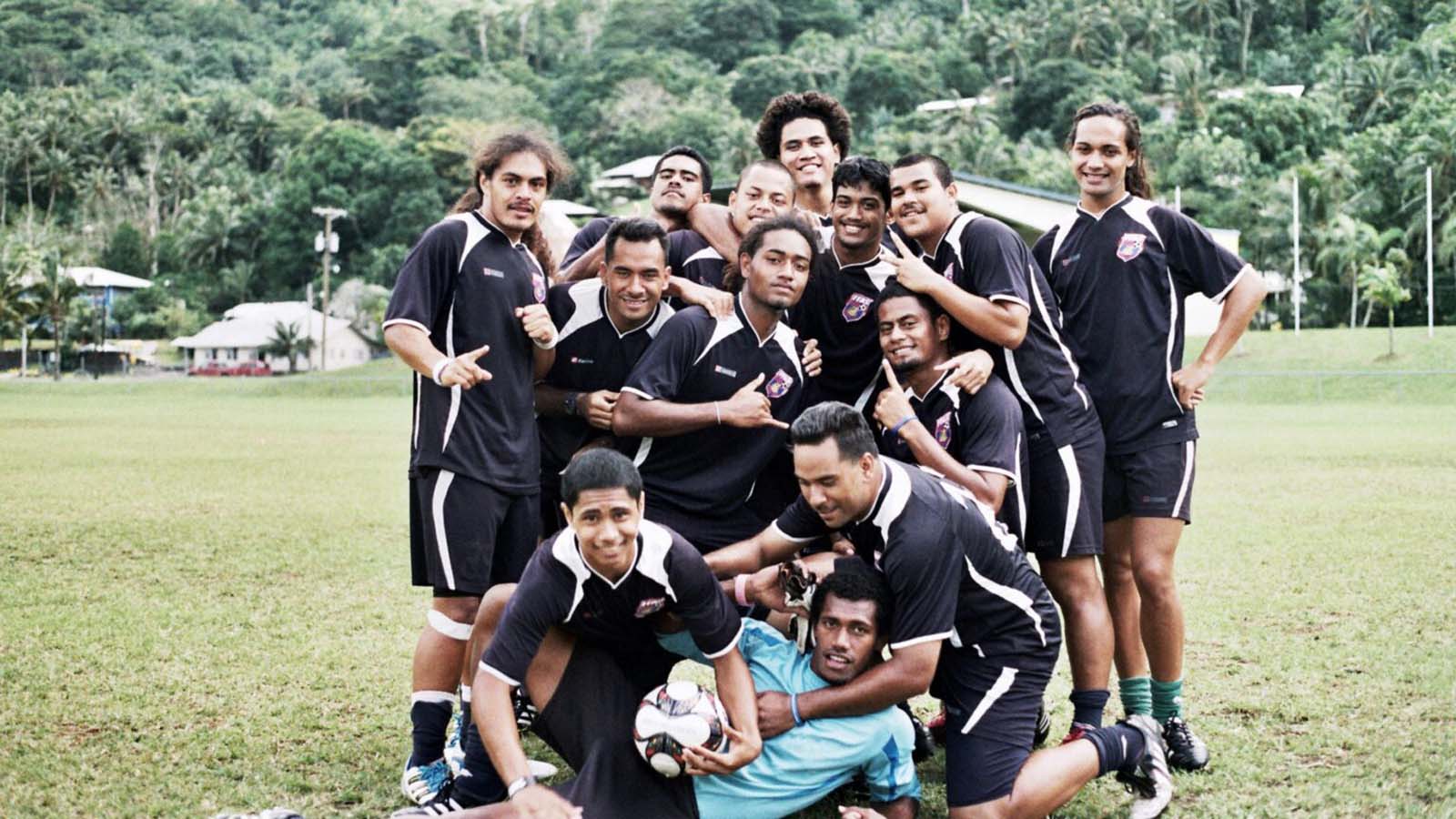 The real American Samoa soccer team depicted in Next Goal Wins. Image © Icon Film Distribution
