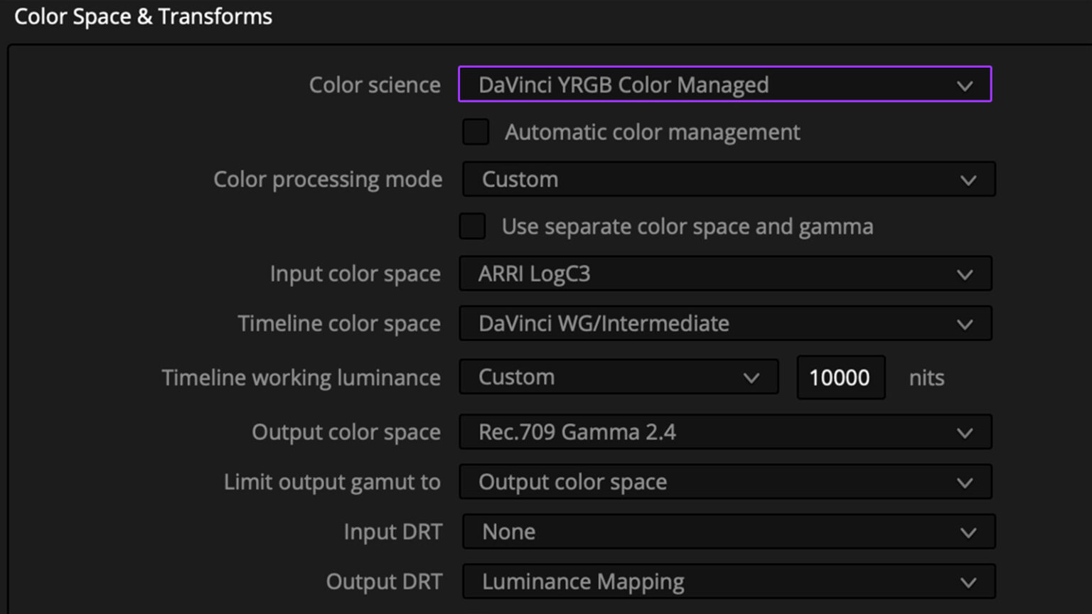 Use a Cheat Sheet for DaVinci Resolve Color Management Setup