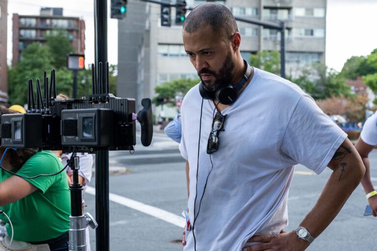 Director Cord Jefferson on the set of American Fiction. Image © Orion