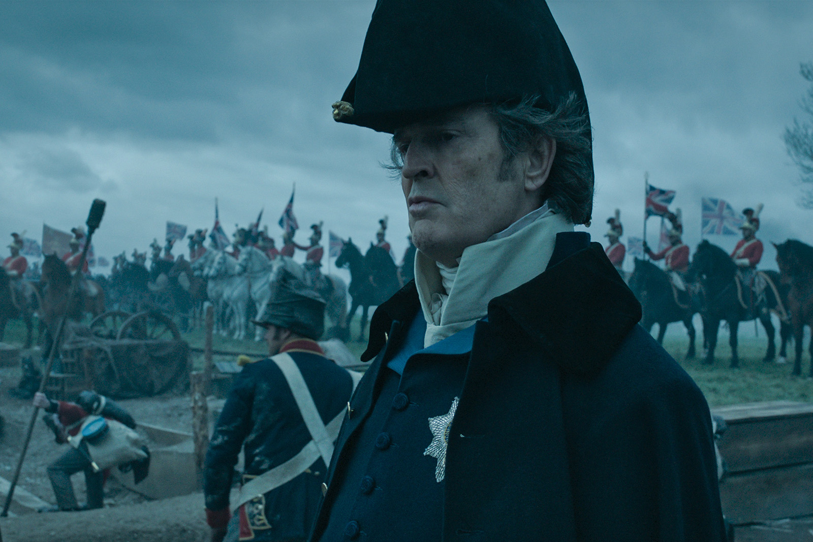 Rupert Everett plays the Duke of Wellington, Napoleon's opponent on the battlefield. Image © Apple