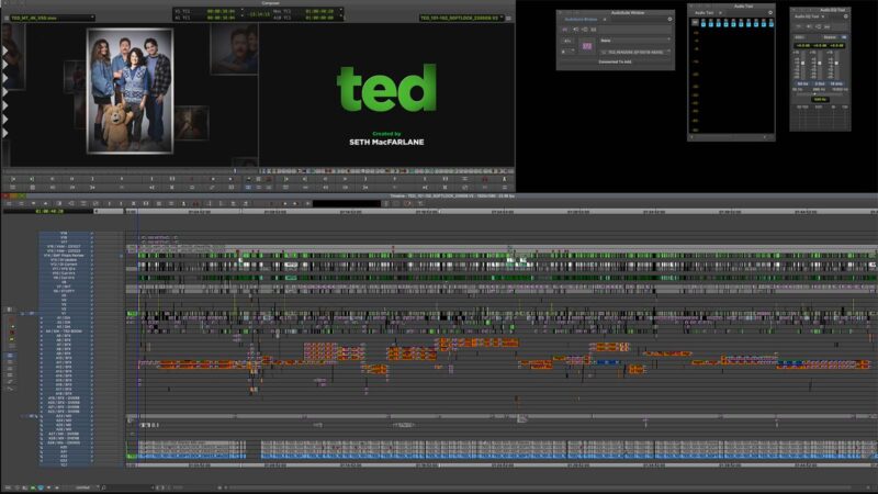 An example of the editing timeline in Ted. Image © Allie Mitchell/Peacock