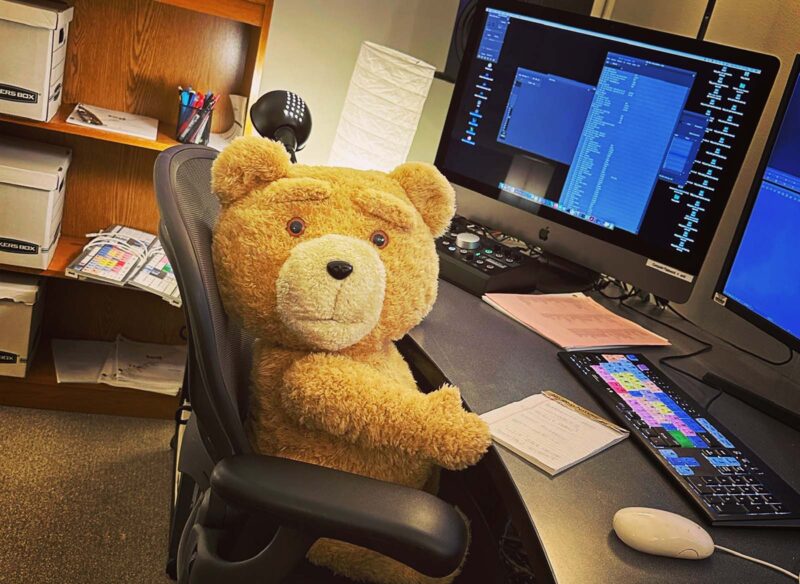 The “Teditor” working hard in the edit bay. Image © Allie Mitchell