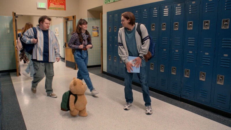 As the end of the school year approaches, Ted plots to help John lose his virginity. Image © Peacock