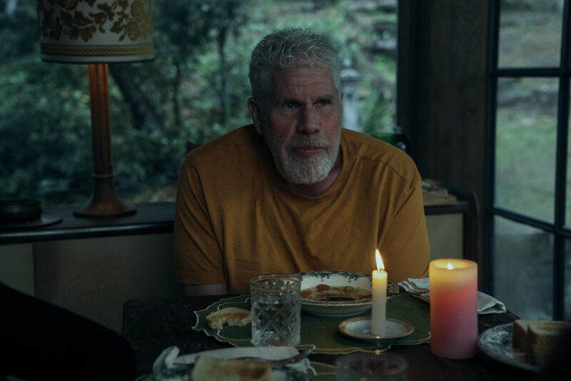Ron Perlman is just one guest star assembled for Mr. and Mrs. Smith’s “Avengers of Character Actors”. Image © Prime Video