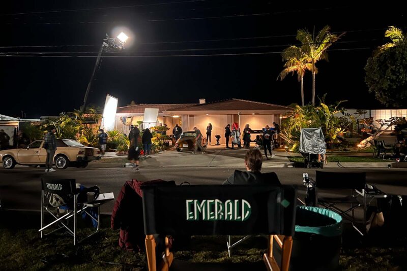 A behind-the-scenes look at Griselda, which was filmed under the working title ‘Emerald’. Image © Joaquin Elizondo