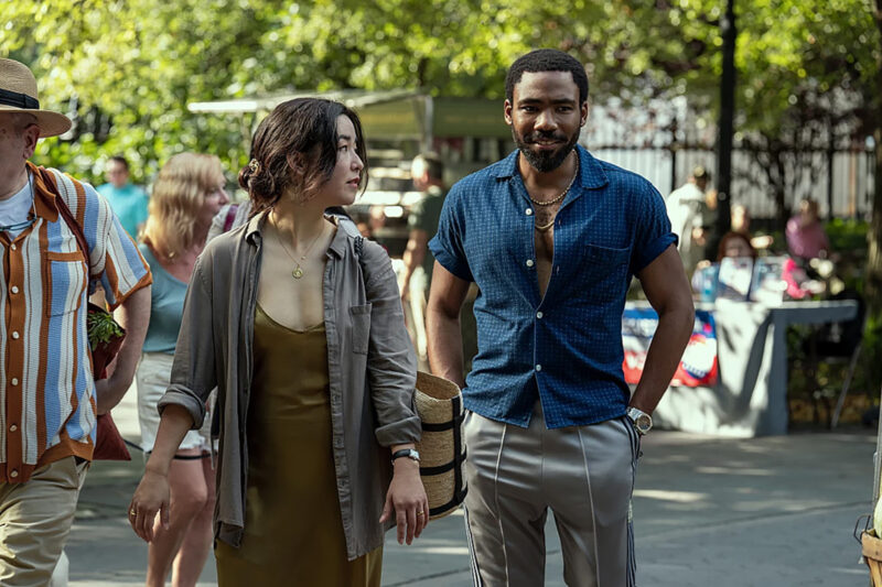 Donald Glover and Maya Erskine play John and Jane Smith, a married couple who are secretly highly skilled assassins. Image © Prime Video