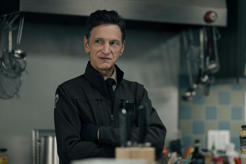 John Hawkes plays Hank Prior, Peter’s father, an aloof veteran police officer. Image © HBO