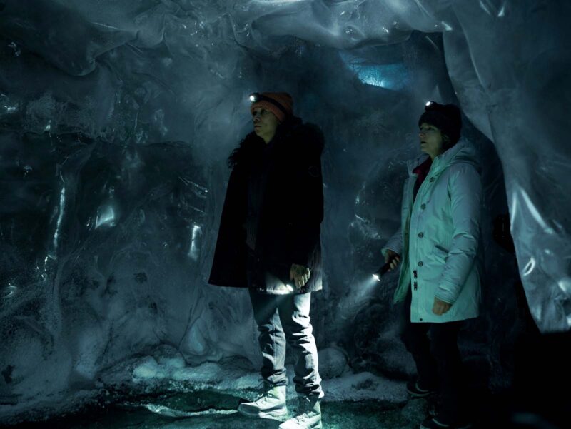 The ice caves in the final episode of True Detective: Night Country were inspired by Vatnajokull Glacier. Image © HBO