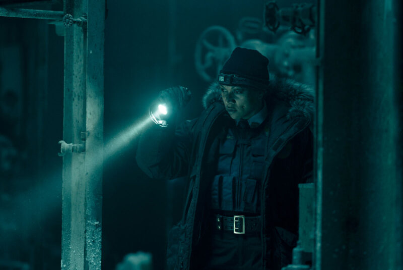 Detective Navarro appears to be connected to the spiritual world through her Iñupiaq heritage. Image © HBO