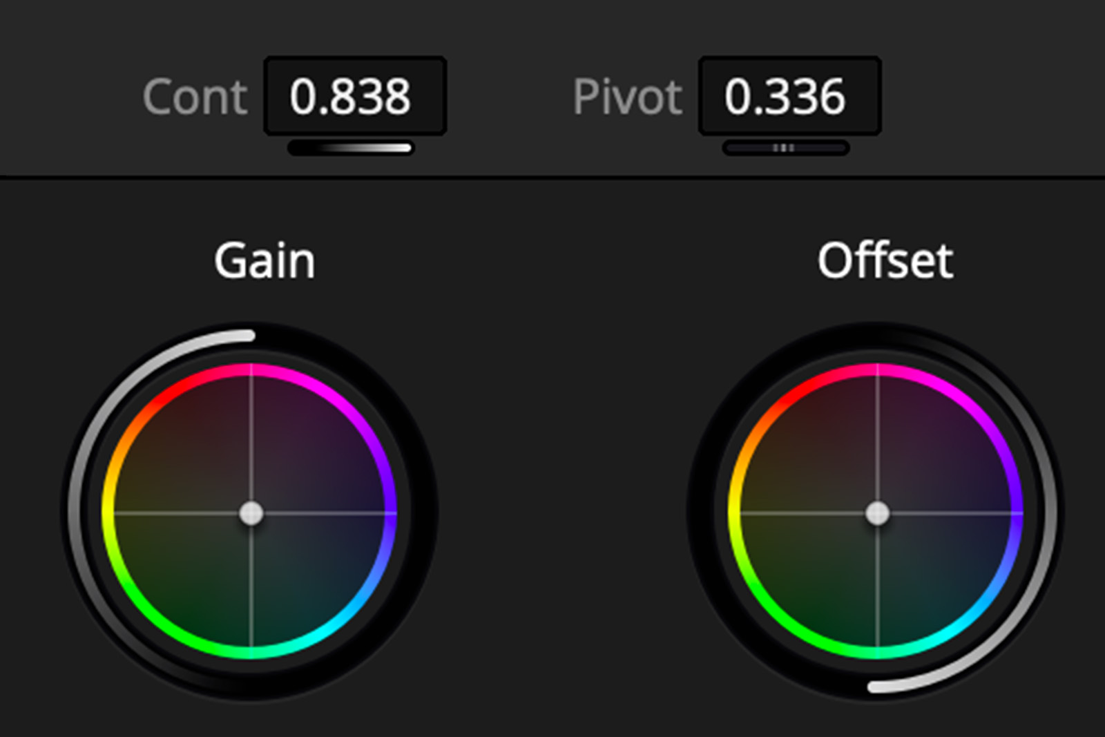 ...then set the Pivot point to .336 and add some negative contrast.