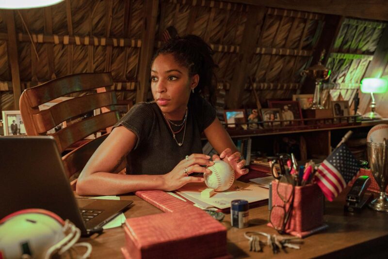 Jessica Williams plays Frankie, the owner of the Road House who offers Dalton a job. Image © Amazon