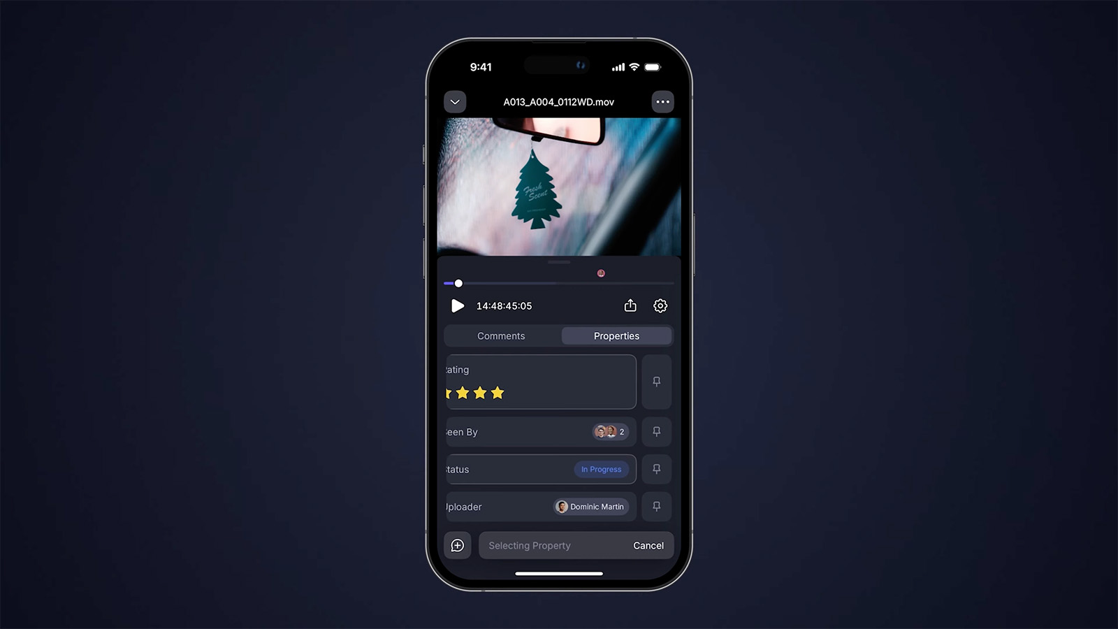 …swipe left to reveal the pins…