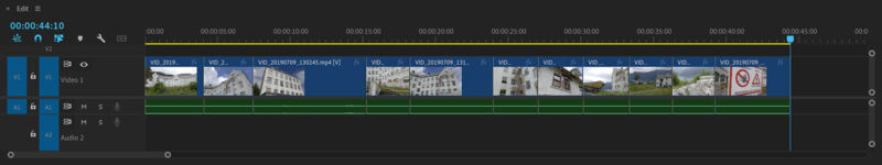 Post Premiere Pro rough cut. Clips no longer have white triangles.