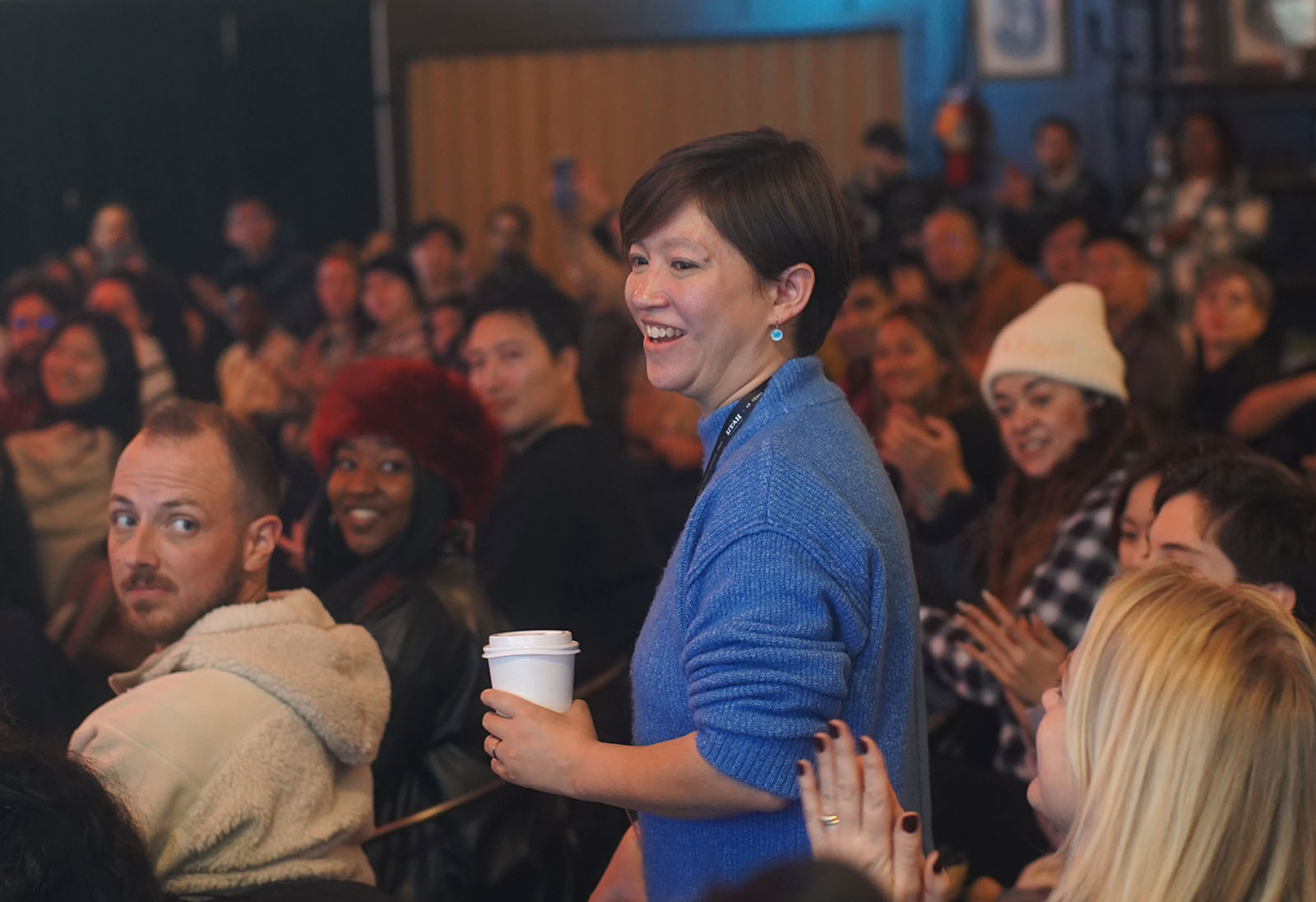 Editor Ema Ryan Yamazaki celebrating Black Box Diaries at the Sundance Film Festival. Image © Sundance