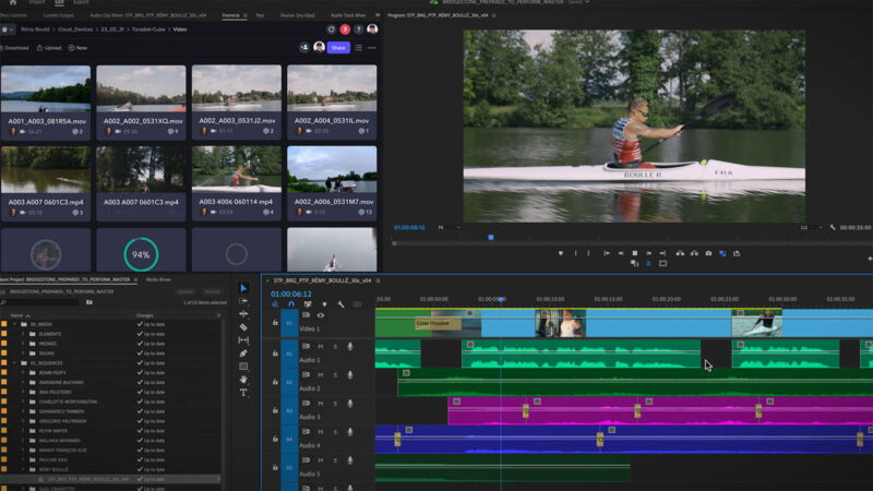 Frame.io panel inPremiere Pro.